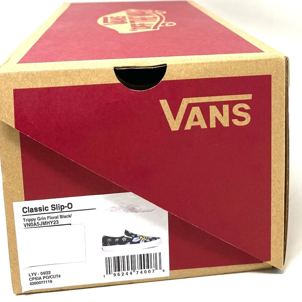 VANS Classic Slip On Low Top Black Floral Canvas Men’s Size Sneakers VN0A5JMHY23 - Picture 11 of 11